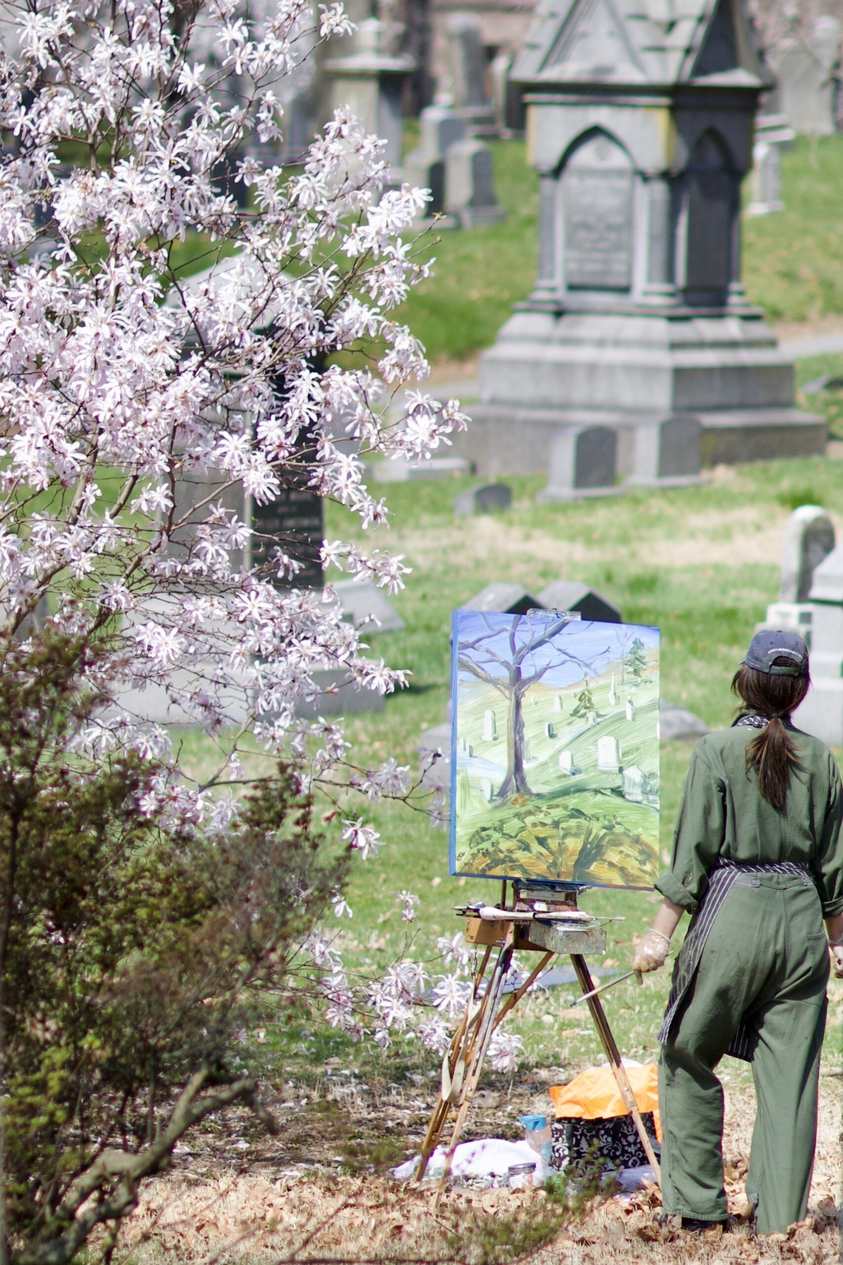 Cherry blossoms at Green-Wood Cemetery, Brooklyn, April 2023